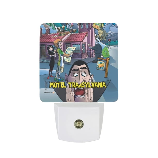 Motel Transylvania Luz nocturna LED con sensor de anochecer a amanecer para dormitorio, baño, pasillo, escaleras - Lámpara LED nocturna de enchufe, 0.5W - 1 pieza