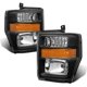 thumbnail image 1 of Faros AXLAHA para Ford F250/F350/F450 2008‑2010 Negro (Par), 1 of 6