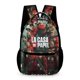 thumbnail image 1 of La Casa de Papel Mochila Escolar para Niños y Niñas, Mochila Infantil de Alta Calidad Ligera, Grande y Duradera 43x15x32cm, 1 of 6