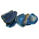 thumbnail image 3 of 6 Piezas Colgante De Rebanada De Cristal De Cuarzo Pulido De ágata Natural Azul Marino, 3 of 3
