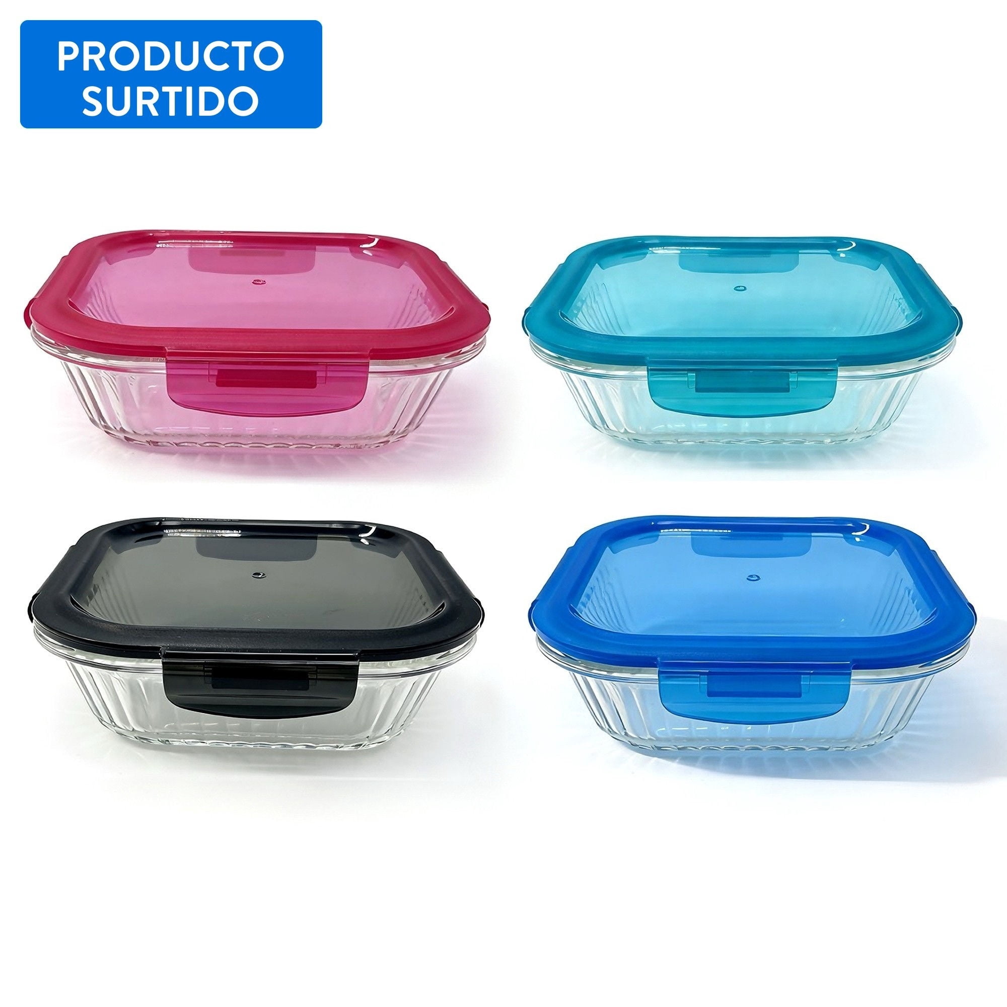 Hermético Vidrio Cuadrado 800ml, Producto Surtido, 1 Pieza Mainstays