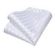 thumbnail image 4 of Corbata blanca rayas hombre seda paño y colleras Blanco striped, 4 of 7