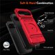 thumbnail image 5 of Para Google Pixel 11 Pro XL Funda de Teléfono con Soporte de Anillo para Dedo y Pata de Apoyo, Ranuras para Tarjetas, Resistente a Golpes de Alta Resistencia, Protectora Resistente Que Funciona con, 5 of 7