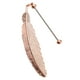 thumbnail image 3 of Marcapáginas De Metal Con Plumas, Marcapáginas Con Gancho Y Cuentas Para Niños, Amantes De Los Libros, Oro Rosa, 3 of 3