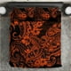 thumbnail image 1 of Hawaii Shark Juego De Cama Polinesio Patrón Naranja Versión Lt01, 1 of 3