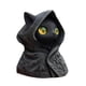 thumbnail image 1 of Figura De Gato Encapuchado, Decoración De Halloween Para Estanterías, Escritorios, Fiestas, Ojos Amarillos, 1 of 5
