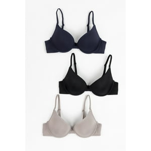 Kayser - Pack 3X Sosten Push Up Microfibra P350.022H-Negb
