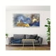 thumbnail image 2 of 1pc, Colorful Blue And Gold Smoke Clounds Textured Abstract Canvas Wall Art Decor Modern Art Deco Home Decoration For Living Room Bedroom And Office No Frame, 2 of 3