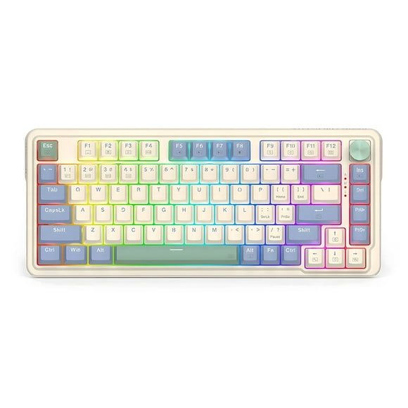 Teclado Mecánico Redragon Ucal PRO K673 RGB inalámbrico, Color Crema, Sw Rojo (ES)