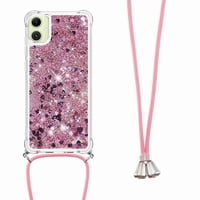 Funda Foxdock Para Samsung Galaxy A05 Con Cuerda Ajustable, Brillo Líquido, Protección Antigolpes Y Lente – Ideal Para Regalo