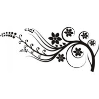 Rienda Libre Graphics - Decomural Flower Branch Border Headboard Ws-17767