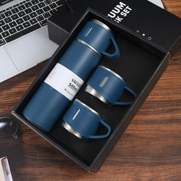 1pc/1Set Stainless Steel Thermal Cup, With Gift Box Set, Double Layer Leakproof Insulated Water Bottle, Keeps Hot And Cold Drinks For Hours, Suitable For Cycling, Backpacking, Office Or Car, Travel,