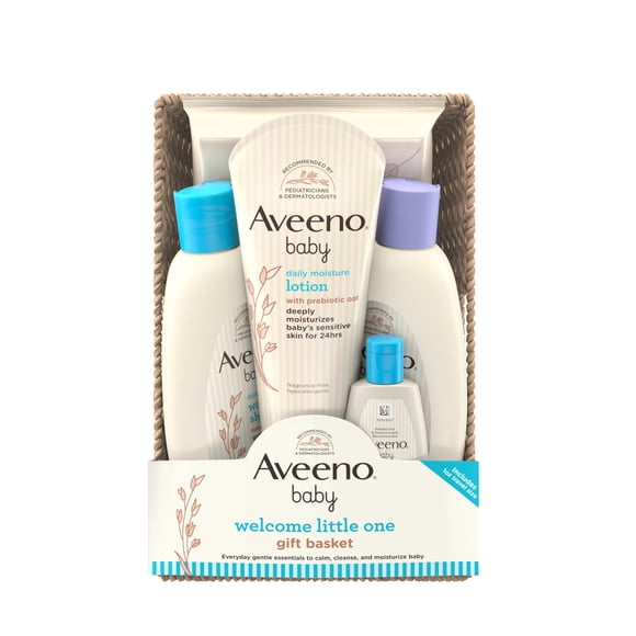 Cesta de regalo Aveeno Baby Welcome Little One con 5 artículos