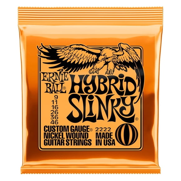 Ernie Ball 2222 HYBRID SLINKY Set de Cuerdas Guitarra Eléctrica 09-46
