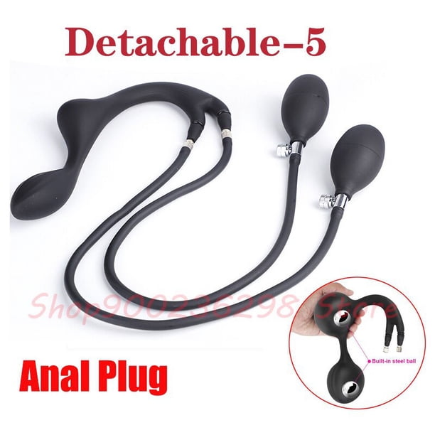 Inflated Anal Plug Gay Big Ass Dilator Expansion Buttplug Sexy Toy Men Prostate Massage Bdsm G-Spot Stimulate Women Pussy Opener