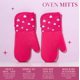 thumbnail image 2 of Juego de guantes de cocina Paris Hilton, resistentes al calor, para ollas, rosas, 2 of 3