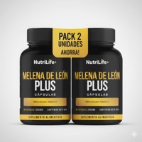 Emetres - Pack 2 Melena De Leon Plus 180 Capsulas Nutrilife+ Sin Sabor