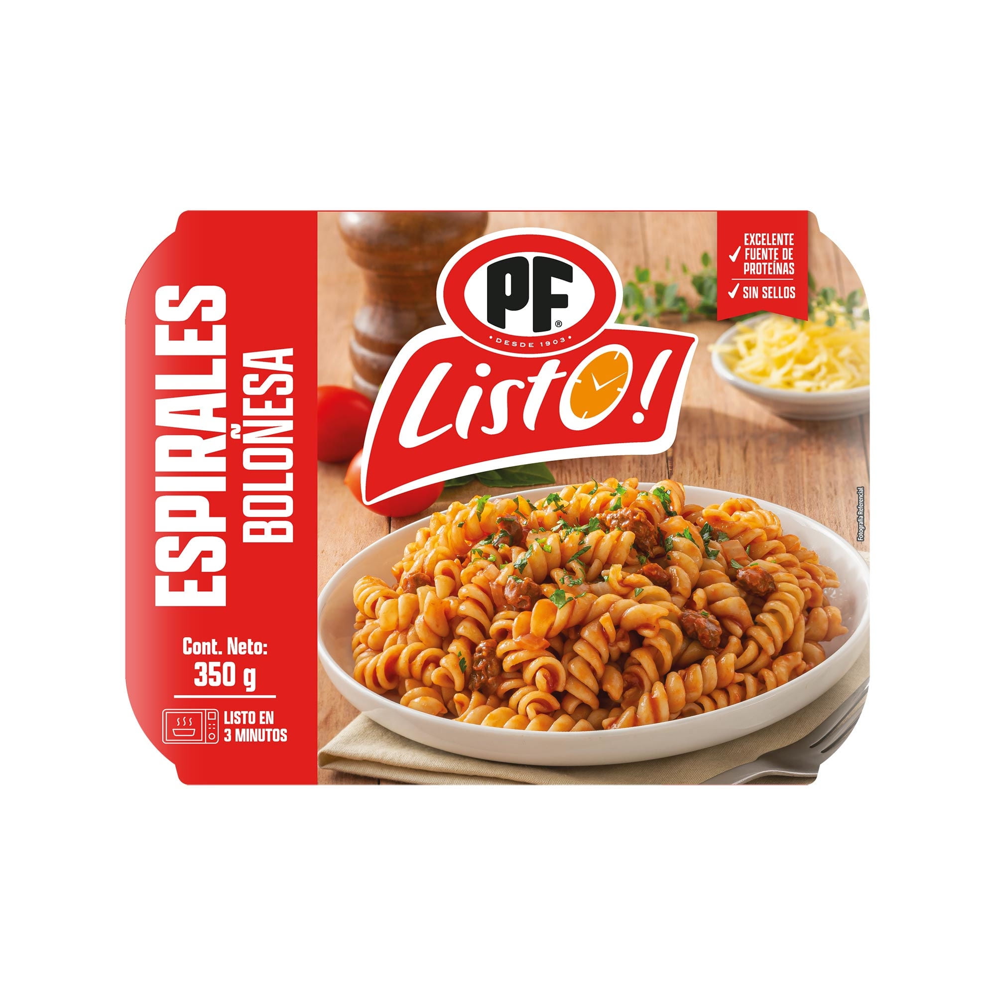 Espirales Bolonesa 350 g PF Listo