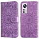 thumbnail image 5 of Funda tipo cartera FOXDOCK para Xiaomi 12 , diseño girasol en relieve, cuero PU, cierre magnético, soporte y tarjetero, 5 of 5
