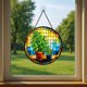 thumbnail image 2 of Colgante ventana vitral 20cm vibrante plantas maceta colorido atrapasol panel hogar jardín patio regalo mujer, 2 of 7