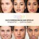 thumbnail image 5 of Brocha para cejas Docolor Duo profesional angular con cepillo spoolie, blanca, 5 of 9
