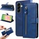 thumbnail image 4 of Funda tipo cartera para Samsung Galaxy A57 con bolsillo con cremallera y ranuras para tarjetas – Función de soporte Azul, 4 of 5