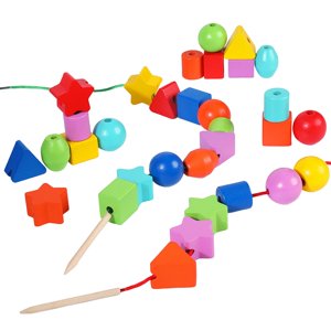 Magideal - Juguetes De Habilidades Motoras Finas Cuerda Para Regalo De Reconocimiento De Forma Interior