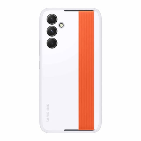 Funda Para Teléfono Samsung Galaxy A54 5G Haze Grip Con Correas, Color Blanco