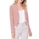 thumbnail image 1 of INSPIRE CHIC Traje de Maestra para Regreso a Clases de Mujer Chaqueta de Oficina de Trabajo Blazer Sin Cuello Traje Casual de Negocios Blazer Corto M Rosa, 1 of 8
