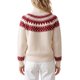 thumbnail image 3 of INSPIRE CHIC Suéter Fair Isle de Mujer Casual Vintage Cuello Simulado Manga Larga Pequeño Rojo, 3 of 6