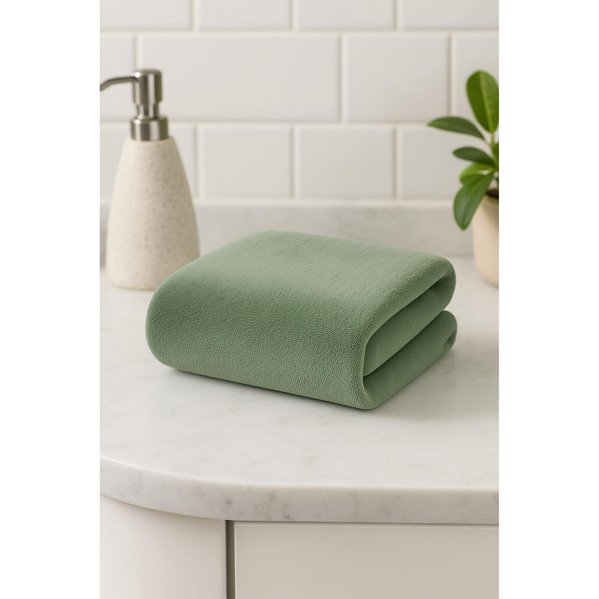 Cosas Casa - Toalla De Microfibra 100x140 Verde 100x140