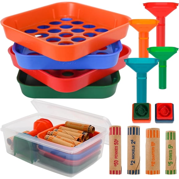 Set de monedas ESSENTIAL: 60 envoltorios, 4 bandejas y 4 tubos