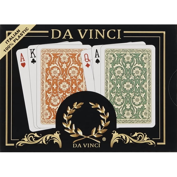 Juego de cartas Da Vinci Venezia, 100% plástico, 2 mazos