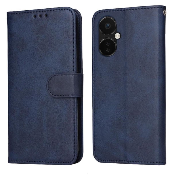 Funda Billetera para OnePlus Nord CE 3 con Porta Tarjetas y Soporte Ajustable Azul