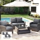 thumbnail image 2 of Juego de 4 cojines para silla de exterior Outsunny gris 61 x 61 cm, 2 of 9