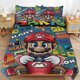 thumbnail image 1 of Super Mario 3-Piece Comforter Set for Bedroom Super Mario Bedding Set for Kids Adults Soft Microfiber Duvet Cover Set with Zipper Closure, 1 of 5