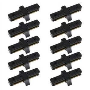 Hb Led - Pack 10 Conectores Para Carril Monofásico Iluminación Led Recto Negro
