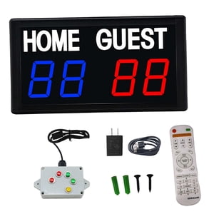 Magideal - Marcador Digital Marcador Electrónico Árbitro De Fútbol Tablero De Puntuación Led Portador De Puntuación Para Juegos De Interior Deportes Béisbol De I