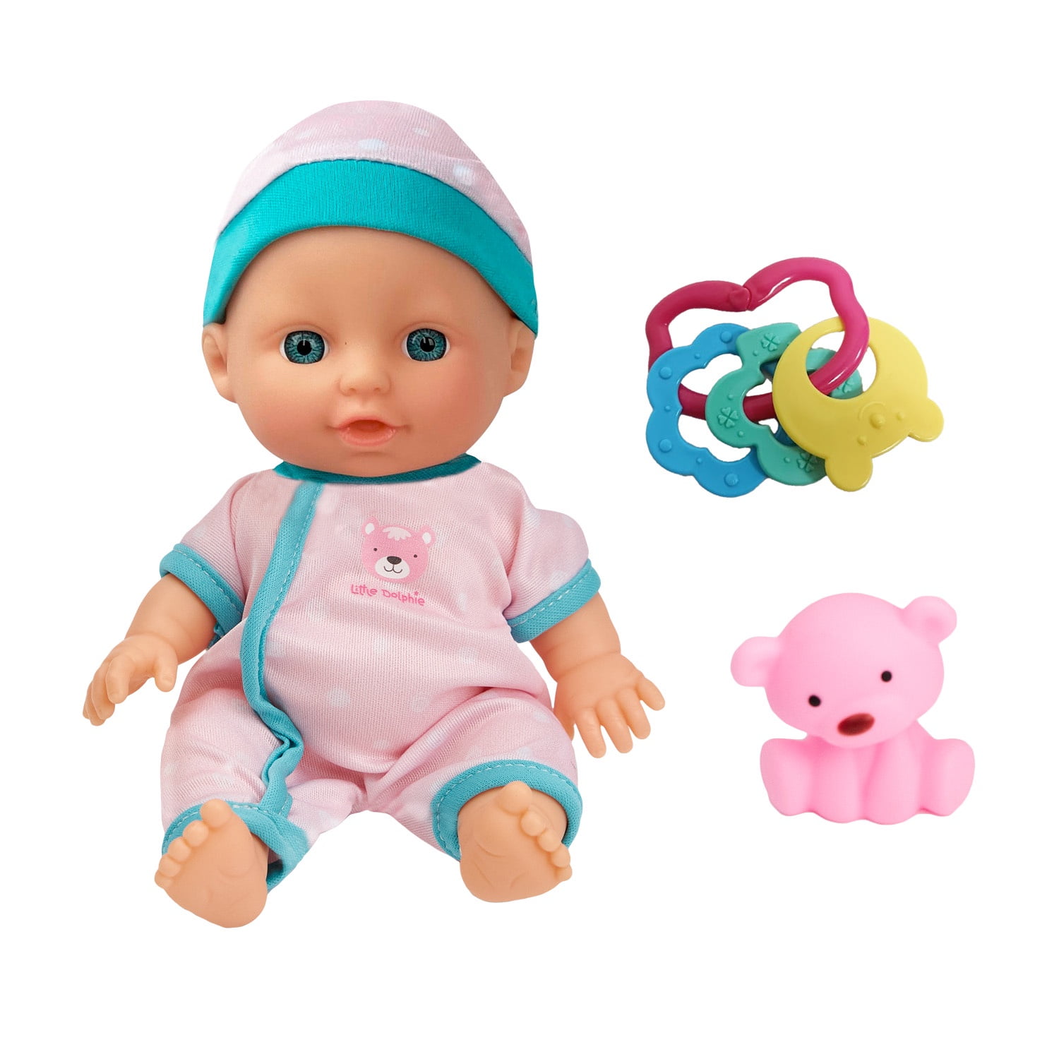 Little Dolphie - Muñeca 23 Cm Con Juguete De Silicona Y Sonajero De Estimulación