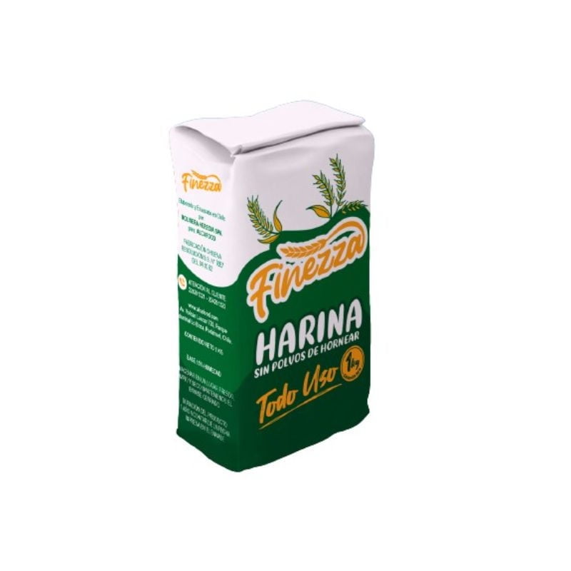 Harina Sin Polvos Todo Uso Bolsa 1 kg Finezza