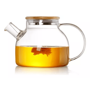 Genérico - Tetera Para Té De Vidrio Borosilicato, Resistente Al Calor/Frío, 1 L