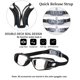 thumbnail image 2 of Gafas de natación Hurdilen que no gotean, con pinza nasal y tapones para los oídos, 2 of 9