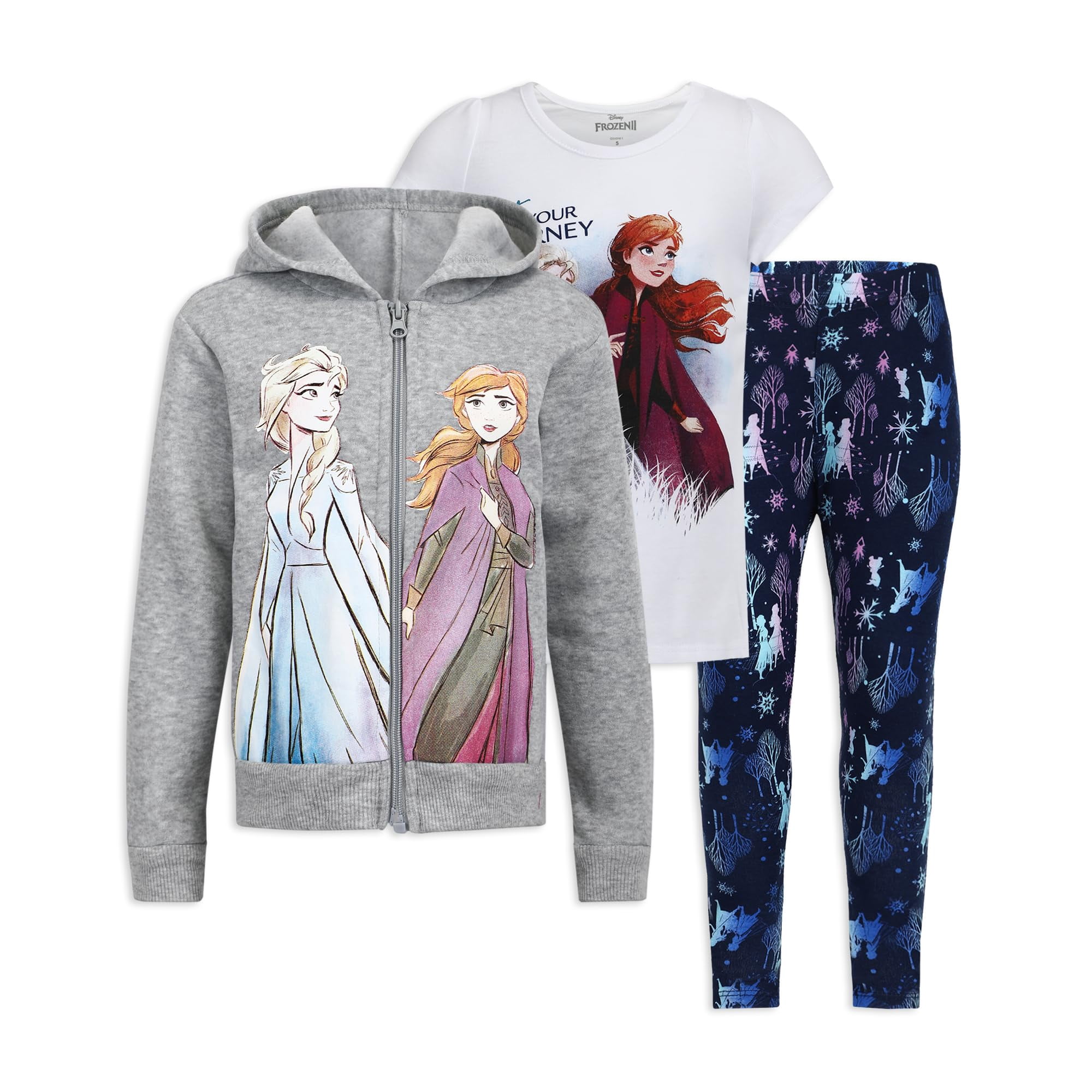 Conjunto De Ropa Disney Frozen Para Niñas, Sudadera Con Capucha Y Pantalones