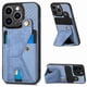 thumbnail image 1 of Funda Resistente para iPhone 13 Pro con Tarjetero y Soporte, Diseño Magnético Azul, 1 of 5