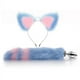 thumbnail image 1 of Sexy Fox Tail Anal Plug Cute Cat Ears Headbands Set Nipple Clip Neck Collar Metal Butt Plug Couple Cosplay For Adult Sex Toys, 1 of 3