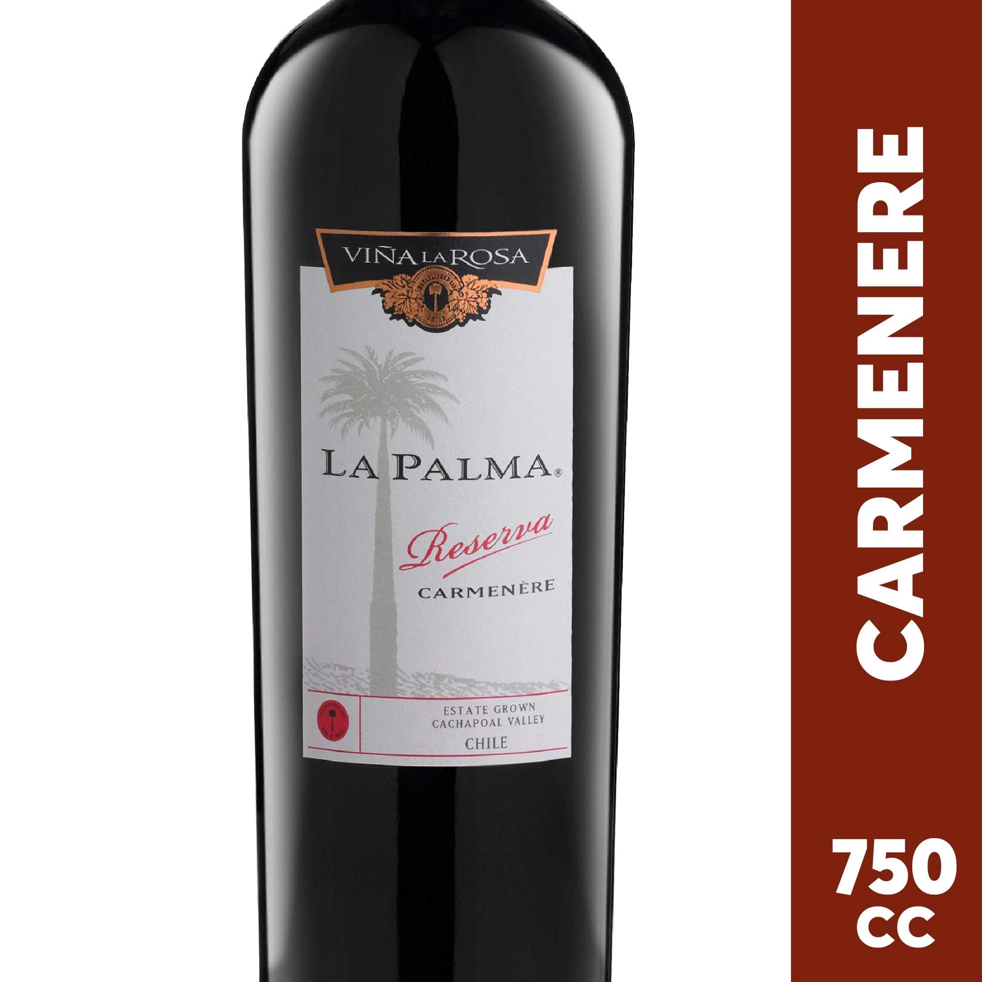 Vino Tinto Reserva Carmenere 14° Botella 750 ml Viña La Rosa, La Palma