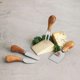 thumbnail image 5 of Juego de cuchillos para queso Twine Gourmet de acero inoxidable y madera, 4 unidades, 5 of 7