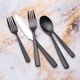thumbnail image 4 of Juego de cubiertos Mikasa Delano Black Satin de 20 piezas Service 4, 4 of 6