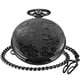 thumbnail image 2 of Reloj de bolsillo Realpoo con movimiento de cuarzo y diseño floral negro, 2 of 8