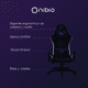 thumbnail image 3 of Silla Gamer Nibio Pro RGB con Control Remoto Apoyabrazos 2D Reclinable Negra, 3 of 4
